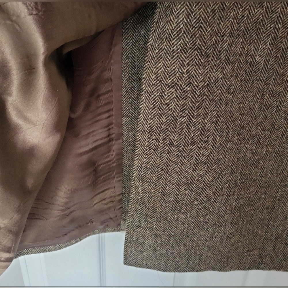 John Weitz by Palm Beach men's coat multicolor herringbone 100% wool 46 - Picture 11 of 12